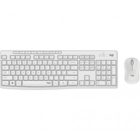 LOGITECH BUNDLE TASTIERA WIRELESS+MOUSE DESKTOP MK295 SILENT COMBO, USB, LAYOUT ITA, COLORE BIANCO