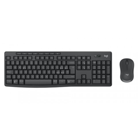 LOGITECH BUNDLE TASTIERA WIRELESS+MOUSE DESKTOP MK370 SILENT COMBO, USB, LAYOUT ITA, COLORE NERO