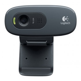 LOGITECH WEBCAM HD C270 USB 3MPX 1280X720  FLUID CRYSTAL MICROFONO INCORPORATO CLIP FISSAGGIO RILEVAMENTO AUTOMATIVO VOLTO E MOVIMENTO