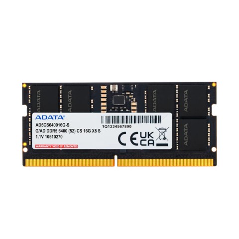 ADATA RAM CSO-DIMM 16GB DDR5 6400MHZ 1.1V ADATA RAM CSO-DIMM 16GB DDR5 6400MHZ 1.1V
