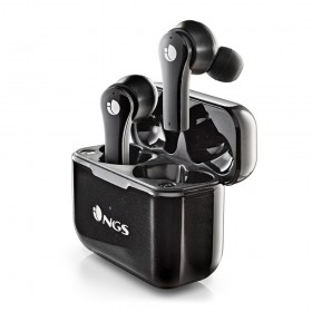 NGS AURICOLARI STEREO BLUETOOTH 5.1 ARTICA BLOOM + BASE DI RICARICA + Touch sensor + Vivavoce BLACK