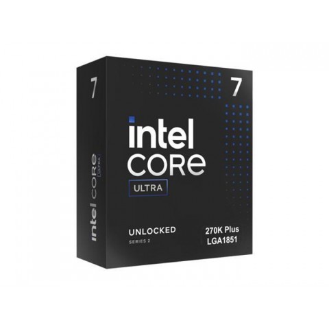 INTEL CPU ULTRA 7, 270K PLUS, LGA 1851, 3,75GHZ 24 CORE, 40 MB CACHE, 125W, GRAPHIC, NO FAN