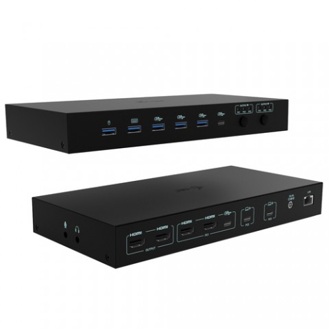 I-TEC DOCKING STATION USB-C KVM PER 3 HOSTS, DUAL DISPLAY, POWER DELIVERY 1X 92W/2X 65W