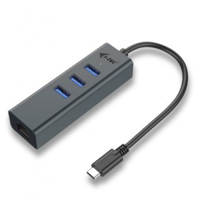 I-TEC CAVO USB-C METAL HUB 3 PORT+GIGABIT ETHERNET ADAPTER