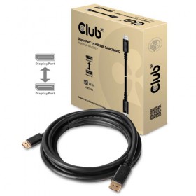 CLUB3D DISPLAYPORT 1.4 HBR3 CABLE MALE / MALE 4 METERS/13.12FT.8K @60HZ   24AWG  - BLACK CONNECTOR