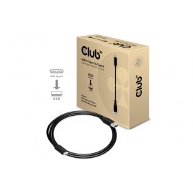CLUB3D USB TYPE C 3.1 GEN 2 MALE (10GBPS) TO TYPE A MALE CABLE 1METER /  3.28FEET