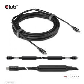 CLUB3D CAVO USB TYPE C 3.2 GEN 2 M-M 5M/15FT SUPPORTS UP TO 10Gbps/8K 60Hz/60Watt