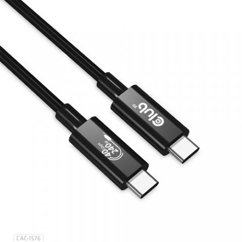 CLUB3D USB4 GEN3X2 TYPE-C BI-DIRECTIONAL CABLE 8K60HZ,DATA 40GBPS, PD 240W(48V/5A) EPR M/M 1M / 3.28