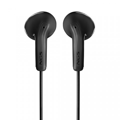 NGS CROSS FLIP BLACK: cuffie intrauricolari con microfono e controllo del volume. Pulsante multifunz
