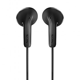 NGS CROSS GLIDE BLACK: Auricolari a bottone con microfono e controllo del volume. Pulsante multifunz