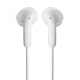 NGS CROSS GLIDE WHITE: Auricolari a bottone con microfono e controllo del volume. Pulsante multifunz