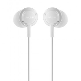 NGS CROSS STEP WHITE: Auricolari a bottone con microfono e controllo del volume. Pulsante multifunzi NGS CROSS STEP WHITE: Auricolari a bottone con microfono e controllo del volume. Pulsante multifunzi