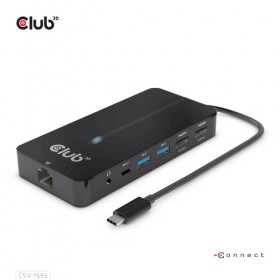 CLUB3D HUB USB GEN1 TYPE-C 7-in-1  2x HDMI, 2x USB GEN1 TYPE-A, 1x RJ45, 1x 3.5mm Audio, 1x USB GEN