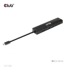 CLUB3D HUB USB GEN1 TYPE-C, 6-in-1  HDMI 8K30Hz-4K120Hz, 2xUSB TYPE-A, RJ45  2xUSB TYPE-C, DATA E P