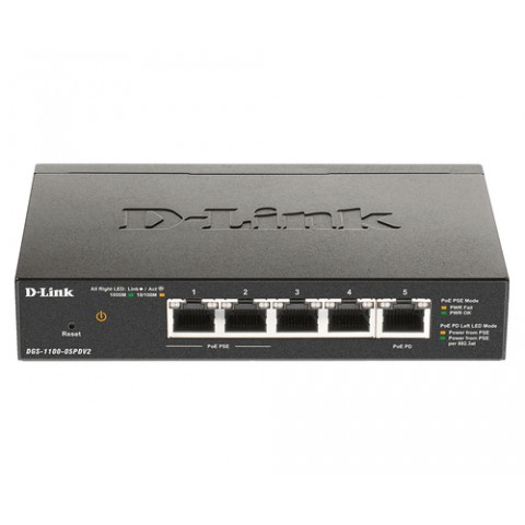 D-LINK SWITCH 5 PORTE GIGABIT POE SMART MANAGED, 1 PORTA POWER DELIVERY D-LINK SWITCH 5 PORTE GIGABIT POE SMART MANAGED, 1 PORTA POWER DELIVERY
