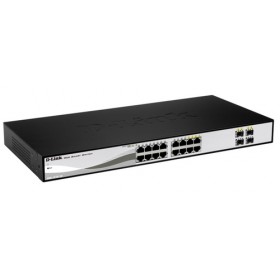 D-LINK SWITCH 16 PORTE GIGABIT 4 COMBO 1000BASET/SFP RACK MONTABILE