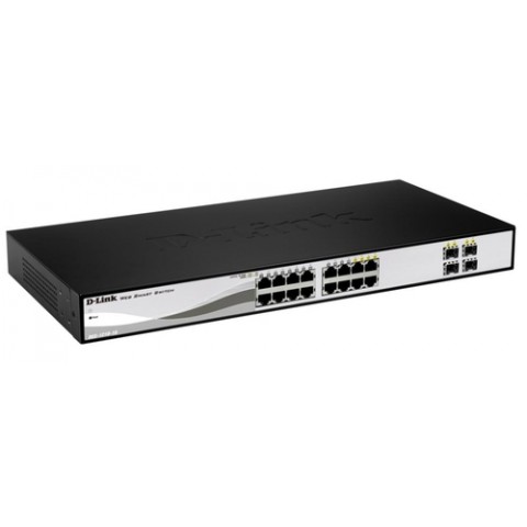 D-LINK SWITCH 16 PORTE GIGABIT 4 COMBO 1000BASET/SFP RACK MONTABILE