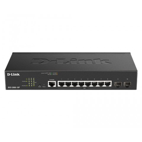 D-LINK SWITCH 8 PORTE GBIT POE MANAGED INCL. 2 X SFP