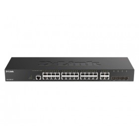 D-LINK SWITCH 24 PORTE GIGABIT MANAGED PLUS 4 COMBO 1000BASET/SFP