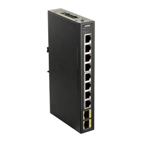 D-LINK SWITCH INDUSTRIALE 8 PORTE GIGABIT, INCLUDE 2 X 100/1000M SFP