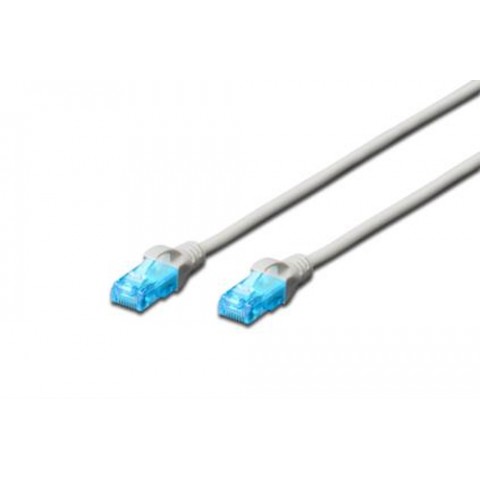 DIGITUS CAVO DI RETE UTP, CAT 5E, NON SCHERMATO, 0,5MT, GRIGIO