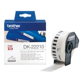 BROTHER DK-22210 NASTRO NERO TERMICO, 29MM, 30,48 METRI DI LUNGHEZZA BROTHER DK-22210 NASTRO NERO TERMICO, 29MM, 30,48 METRI DI LUNGHEZZA