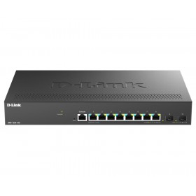 D-LINK SWITCH 10-PORT MULTI-GIGABIT SMART MANAGED SWITCH INCLUDING 8 MULTI-GIGABIT 2.5G AND 2 10G SF