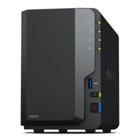 SYNOLOGY NAS TOWER 2BAY 2.5"/3.5" HDD SATA CPU Realtek RTD1619B + 2Gb Ram DDR4 + 2x Gigabit + x3 USB