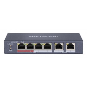HIKVISION SWITCH 10/100 POE METALLICO L2, UNMANAGED, 4 10/100M RJ45 POE PORTS, 2 10/100M RJ45 UPLINK HIKVISION SWITCH 10/100 POE METALLICO L2, UNMANAGED, 4 10/100M RJ45 POE PORTS, 2 10/100M RJ45 UPLINK