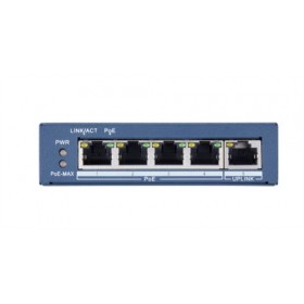 HIKVISION SWITCH 4 PORT GIGABIT UNMANAGED POE SWITCH  1 GIGABIT RJ45 UPLINK PORT, 802.3AF/AT, POE PO