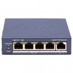 SWITCH HIKVISION GIGABIT POE REPEATER 4 x GIGABIT POE PORT (OUTPUT),1 x GIGABIT POE PORT (INPUT), PO