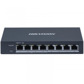 HIKVISION SWITCH 4 GIGABIT POE PORTS, 4 GIGABIT RJ45, 802.3AF/AT, POE POWER BUDGET 60W