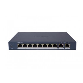 HIKVISION SWITCH L2, SMART MANAGED, 8 GIGABIT RJ45 POE PORTS, 2 GIGABIT RJ45 PORT, 802.3AF/AT, POE P