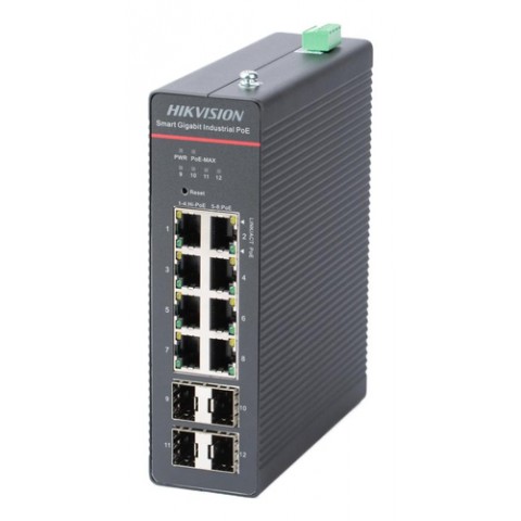 HIKVISION SWITCH INDUSTRIALE SMART MANAGED GIGABIT HI-POE 8 PORTS HIKVISION SWITCH INDUSTRIALE SMART MANAGED GIGABIT HI-POE 8 PORTS