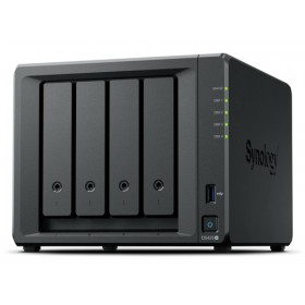 SYNOLOGY NAS TOWER 4X SATA, 2X NVME, MAX 40 CAM, CELERON J4125, 2GB RAM, 2.5GBE, USB 3.2, 2 LICENZE