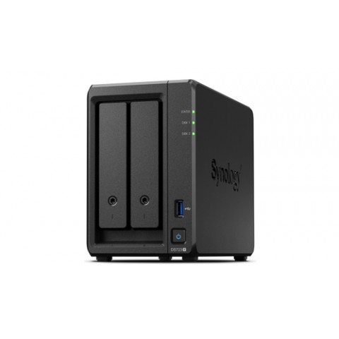 SYNOLOGY NAS TOWER 2BAY x2 2.5"/3.5" HDD SATA, 2xSSD NVME M.2 2280, AMD Ryzen R1600 dual-core, 2 GB