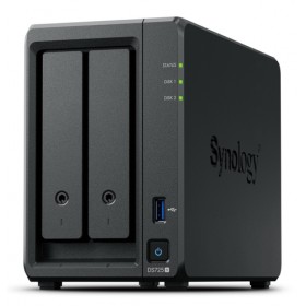 SYNOLOGY NAS TOWER 2X SATA, 2X NVME, MAX 40 CAM, RYZEN R1600, 4GB ECC, 2.5GBE, USB, ESATA, 2 LICENZE