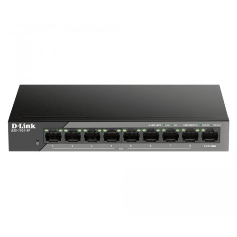 D-LINK SWITCH SORVEGLIANZA 9 PORTE 10/100 UNMANAGED LONG RANGE POE