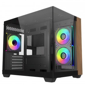 COOLER MASTER CASE ELITE 481 WOOD, NERO