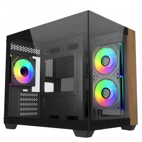 COOLER MASTER CASE ELITE 481 WOOD, NERO