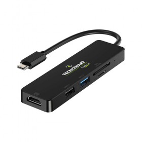 TECNOWARE HUB USB TYPE-C HUB 5 IN 1 ADAPTER, SCATOLA APERTA