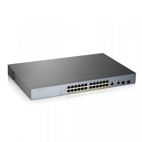 ZYXEL SWITCH MANAGED PER CCTV: 24 PORTE GIGABIT POE 375W + 2 PORTE SFP, NFLEX ZYXEL SWITCH MANAGED PER CCTV: 24 PORTE GIGABIT POE 375W + 2 PORTE SFP, NFLEX