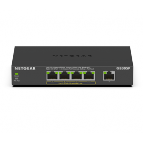 NETGEAR SWITCH SOHO 5 PORTE GIGABIT ETHERNET POE 55W, SUPPORTO VOIP E IP CAMERA, 802.3AZ