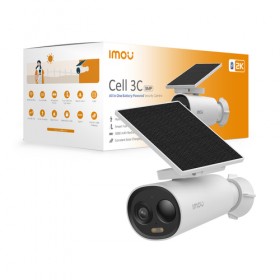 IMOU TELECAMERA RICARICABILE 2K (3MP) PER INTERNO/ESTERNO CON PANNELLO SOLARE ORIENTABILE, SIRENA, F