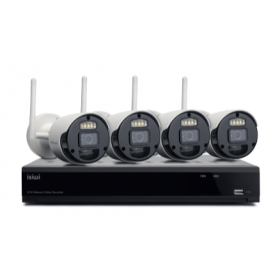 ISIWI KIT WIRELESS CONNECT S4 ISW-K1N8BF2MP-4 GEN1 NVR 8 CANALI + 4 TELECAMERE IP 1080P 2MPX WIRELES