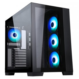 ITEK CASE DARK CAVE - GAMING TOWER, ATX, 4X12CM ARGB FAN, 2XUSB3, TYPE-C, SIDE  FRONT PANEL TEMP GL