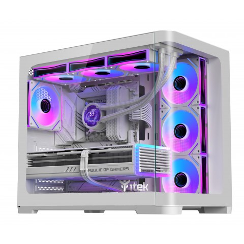 ITEK CASE DARK CAVE CURVED, GAMING TOWER, ATX, 4X12CM ARGB FAN, 2XUSB3, TYPE-C, CURVED TEMP GLASS S ITEK CASE DARK CAVE CURVED, GAMING TOWER, ATX, 4X12CM ARGB FAN, 2XUSB3, TYPE-C, CURVED TEMP GLASS S
