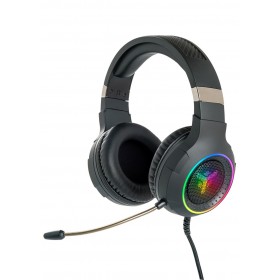 ITEK CUFFIE GAMING PER PC E CONSOLE, 7 COLORI LED PIU RGB, USB, VIRTUALE CON VIBRO, CONTR.VOLUME