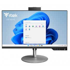 ITEK PC AIO BAREBONE 23,8" FHD, H610, 2xDDR4, M.2, 2x SSD/HDD 2.5", WiFi, BT, Pop-Up Cam, Spkr, Type