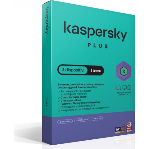 KASPERSKY PLUS 3DEV 1Y SUPERSLIMBOX IT